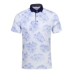 Greyson Wolves Wolf Toile Golf Polo L